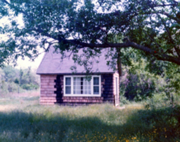 1974. Phyllis Chesler converted this shed, an old garage on the property of her East Hampton pre-revolutionary cottage, into a writing studio. In 1977, when Phyllis was writing About Men, some men who lived in the home as boys came by and told Phyllis they used to slice up pigs in the building. Phyllis replied, "I'm doing the same thing."