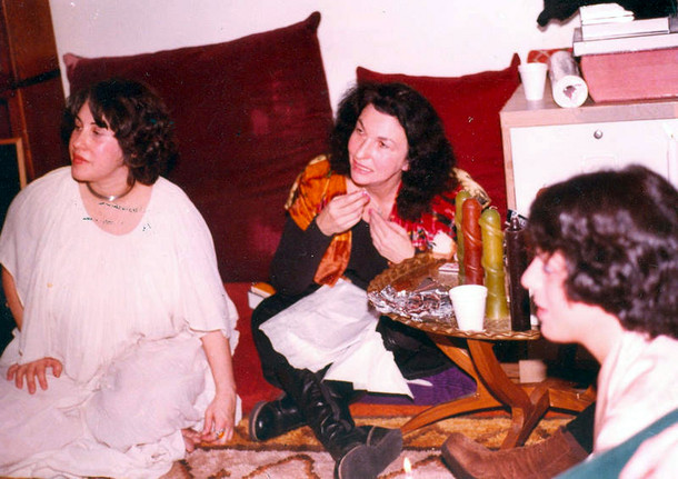 1978. Phyllis Chesler and EM Broner at Ariel Chesler's 1978 blessing ceremony in New York City.