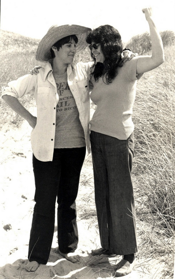 1973. Phyllis Chesler and Marge Piercy in Cape Cod, Summer 1973.