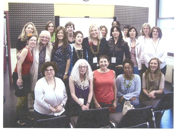 Phyllis Chesler with Joy Rose (center, right of Dr. Chesler), and other mothers. Ms. Rose is the founder of the Museum of Motherhood in New York City.