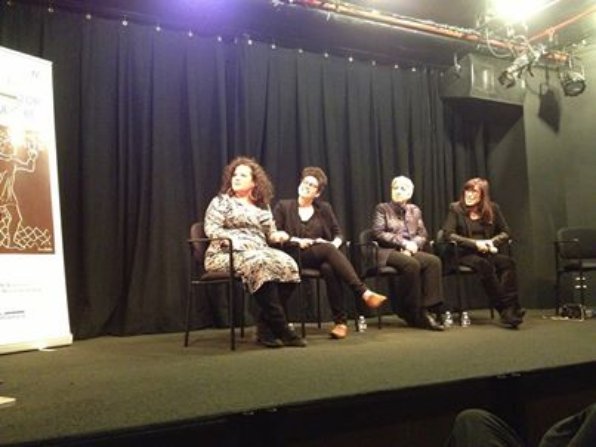 Jaclyn Friedman, Carmen Rios, Eleanor Smeal and Merle Hoffman in conversation. The panel’s topic was The Archival is Political: Preserving Women’s History at the Sallie Bingham Center.