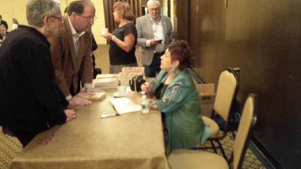 Signing copies of ‘An American Bride in Kabul’ at Congregation Beth Am in Merrick, NY. 9/20/14.