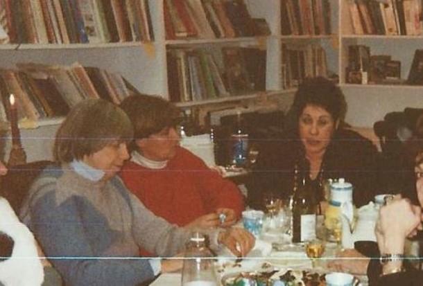 Late 1990s Feminist Seder<br><br>I held a feminist Pesach Seder in solidarity with the amazing women of Camp Sister Spirit. Their leaders are not Jews but they are pro-Jewish and anti-racist and did so for many years before I learned of their integrity. Here, are two of the many New York feminists who joined me: the late Jill Johnston and her partner Ingrid Nyboe.