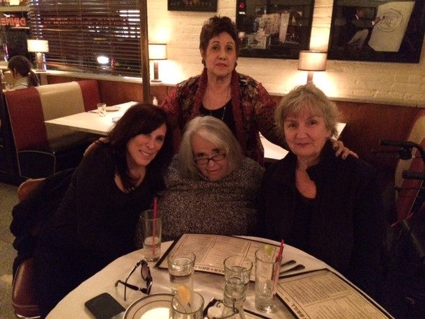 Left to Right: Merle Hoffman, Kate Millett, Sophie Kier, Phyllis Chesler standing