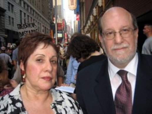 Rabbi Arye Spero with Phyllis Chesler at the NY Times.