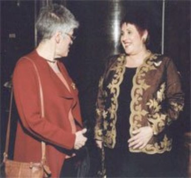 Rabbi Judith Hauptman with Phyllis Chesler.