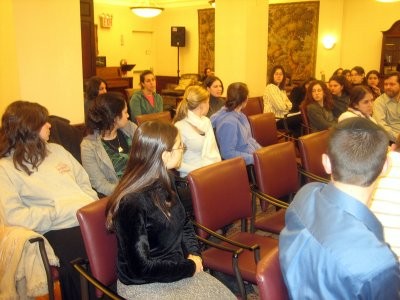 The audience at Stern College.