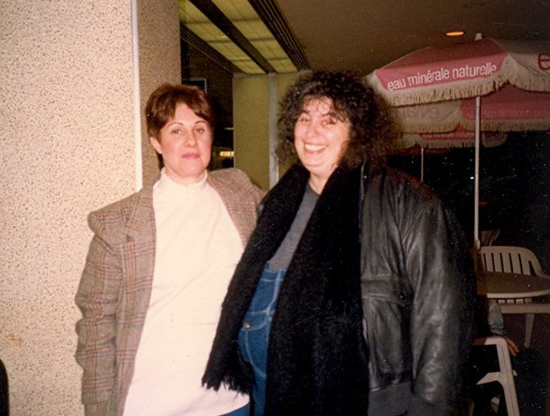 1988. Phyllis Chesler and Andrea Dworkin en route to Jerusalem.